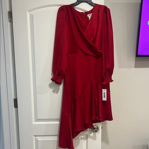 Dkny Dresses & Skirts - Elegant Red DKNY Women's Dress